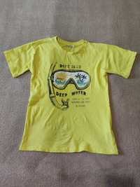 Желтая футболка Koton, меняющая рисунок 7-8 лет, рост 122-128
