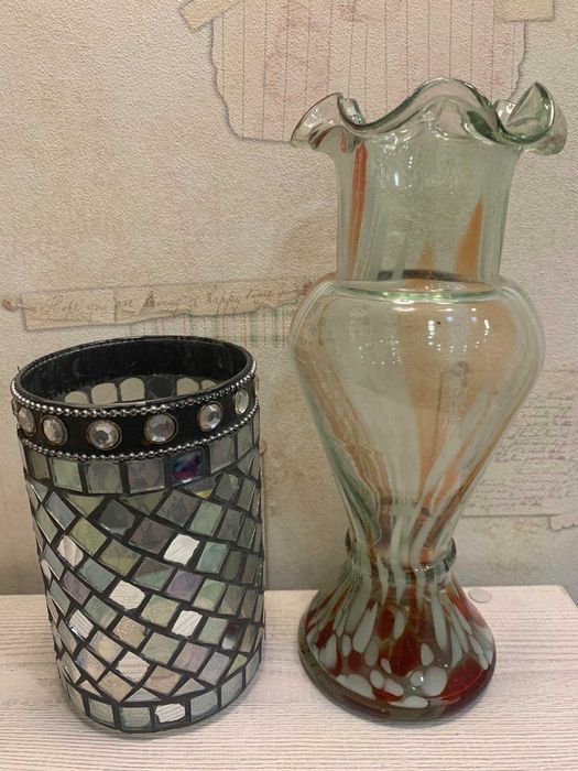 Вазы стекло, фарфор, керамика, стиль декупаж(ручная работа)