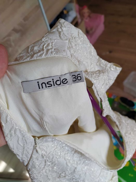 Piękna sukienka ecru 36