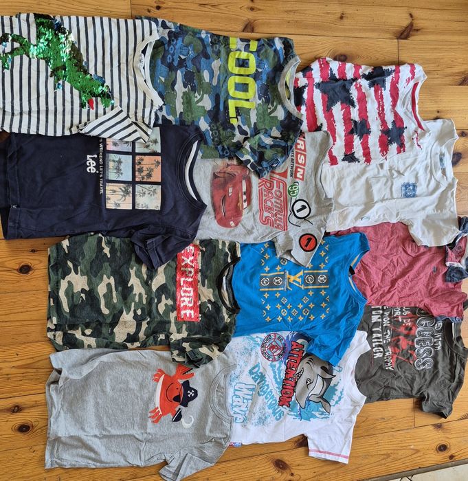 T-shirty dla chłopca na 4-5 lat 12 szt. 4 zl/szt.