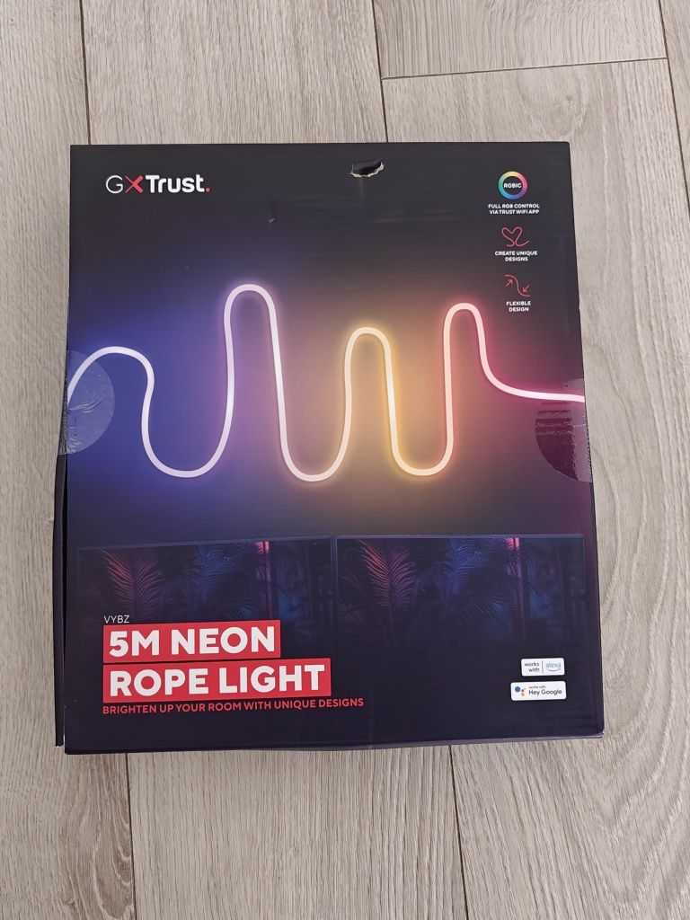 Taśma świetlna LED TRUST Gaming GXT 904 Vybz Neonowa RGBIC 5 m
