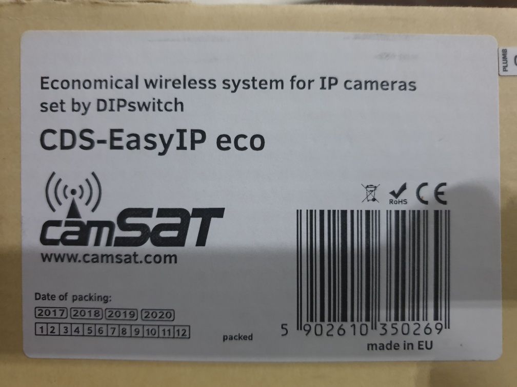 Zestaw bezprzewodowy CamSat CDS Easy Ip
CDS - EasyIP eco 1 szt.
CDS -