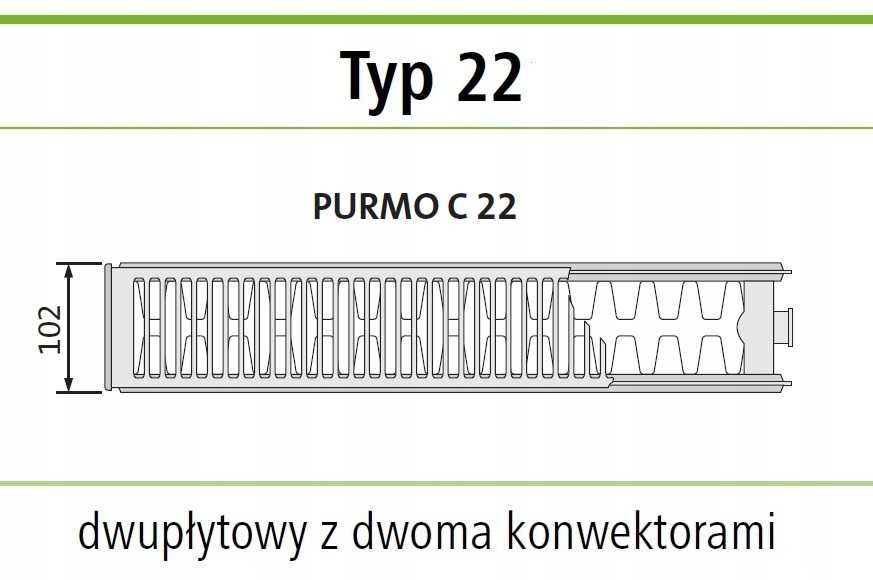 GRZEJNIK PURMO C22 550x2000 C 22 boczny