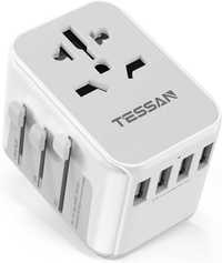 TESSAN 633F uniwersalny adapter podróżny 1 AC 4 USB biały