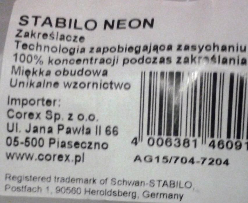 Zakreślacze Stabilo komplet 4 NOWE