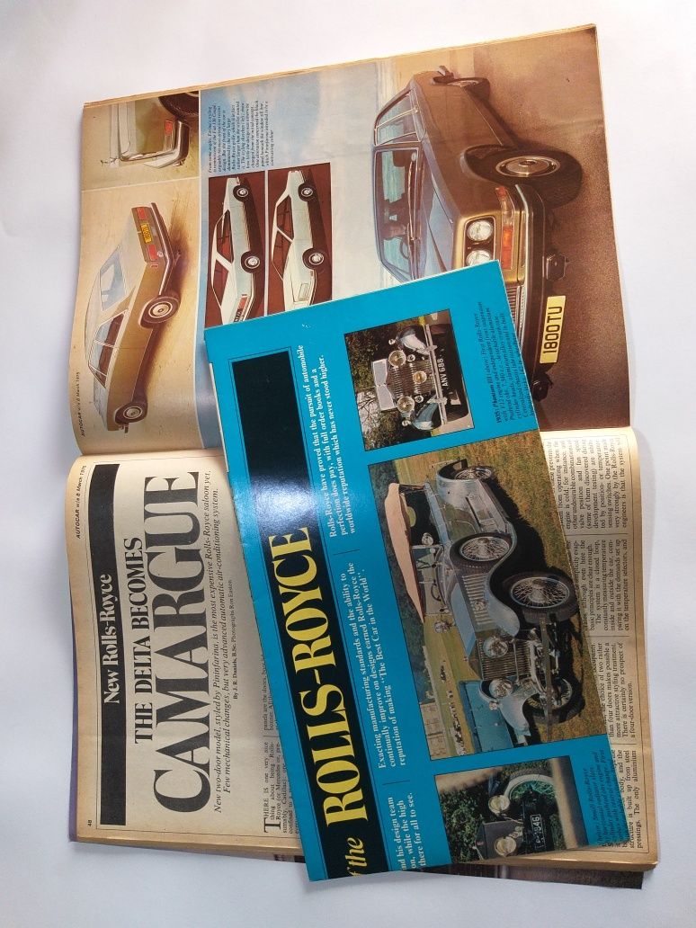 Revista Auto Car Rolls Royce Camargue com poster 1975