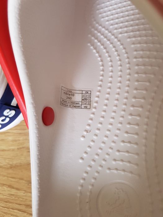 NOWE gumowe klapki CROCS białe 40/41 wkładka 26cm