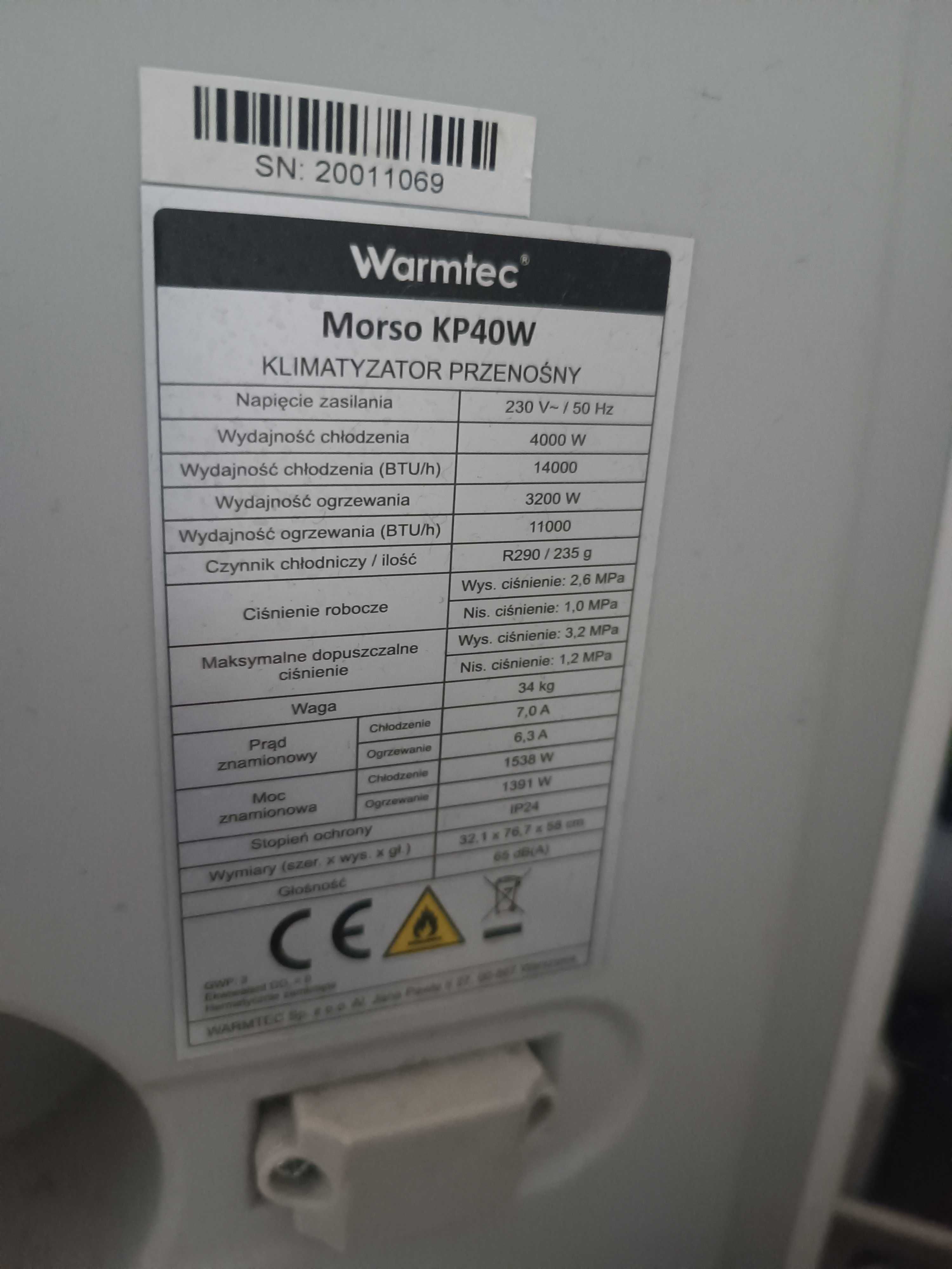 Klimatyzator Warmtec Morso KP40W