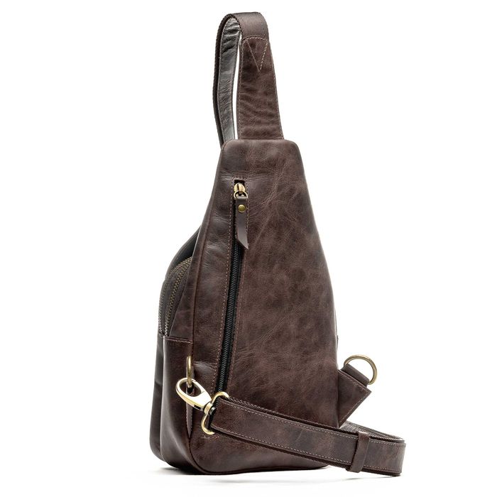Сумка кожаная слинг мужская / Шкіряна чоловіча сумка через плече VS095