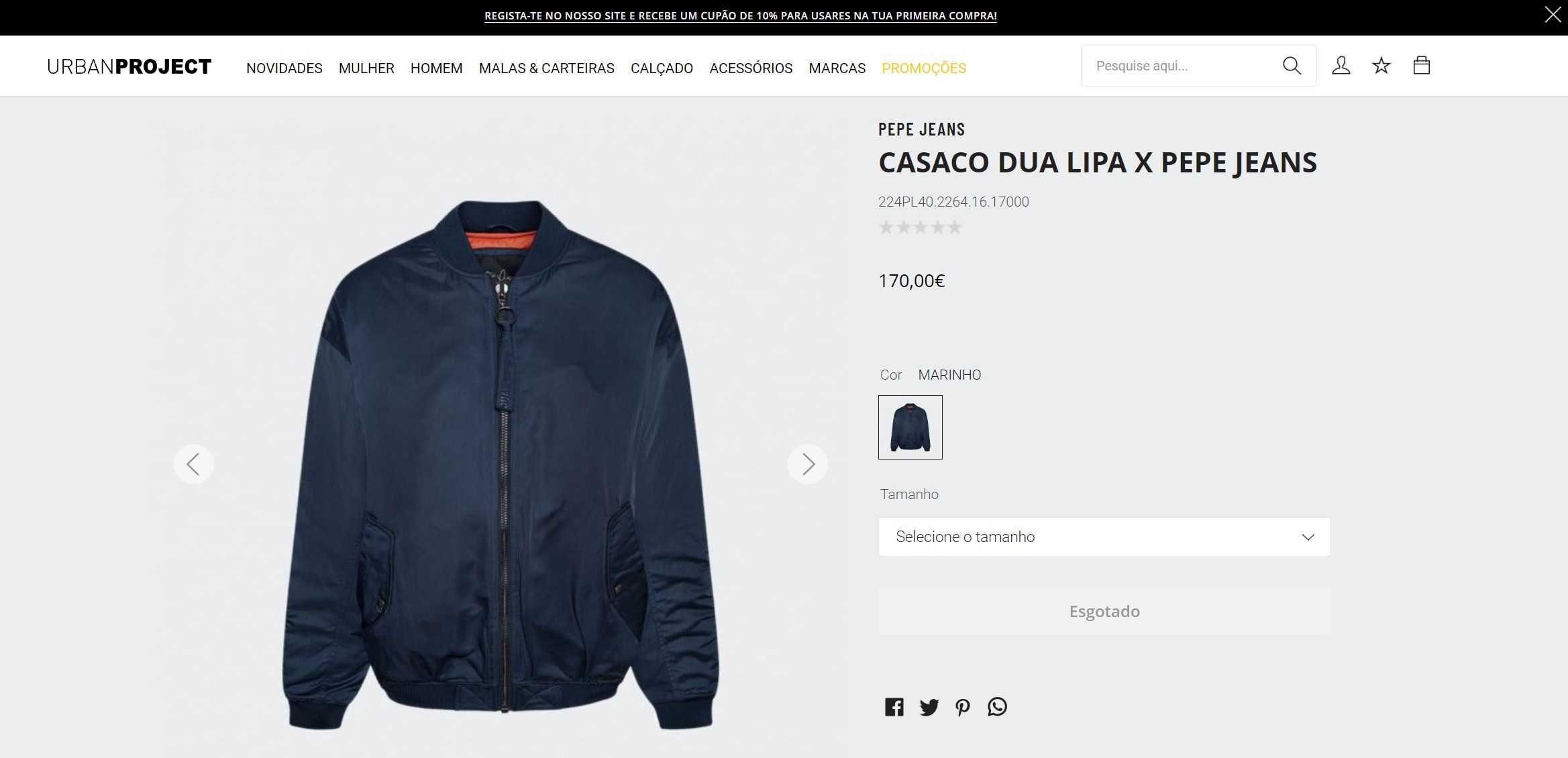 Blusão Pepe Jeans Dua Lipa