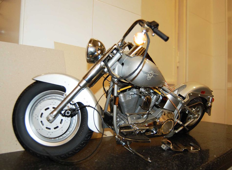 Harley Davidson Fat Boy, escala 1/4, Altaya