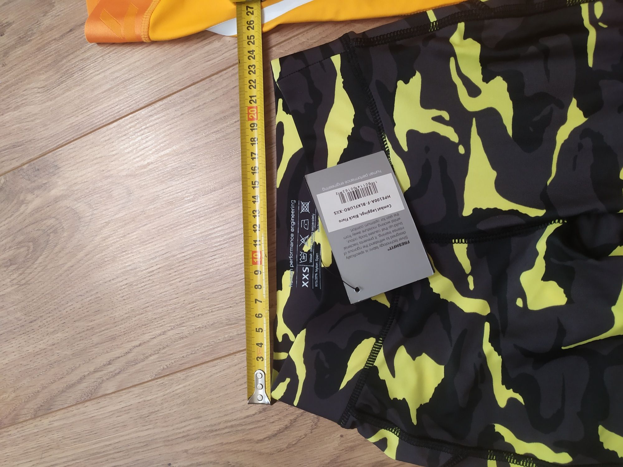 Getry legginsy damskie moro XXS i żółte XS