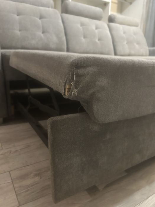 Narożnik BRW (typ Lino) z funkcją spania – Szary, mobilne zagłówki