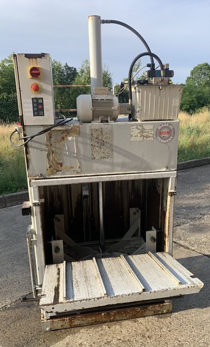 Hsm 75 vl belownica prasa kanalowa makulatura folia tworzywa