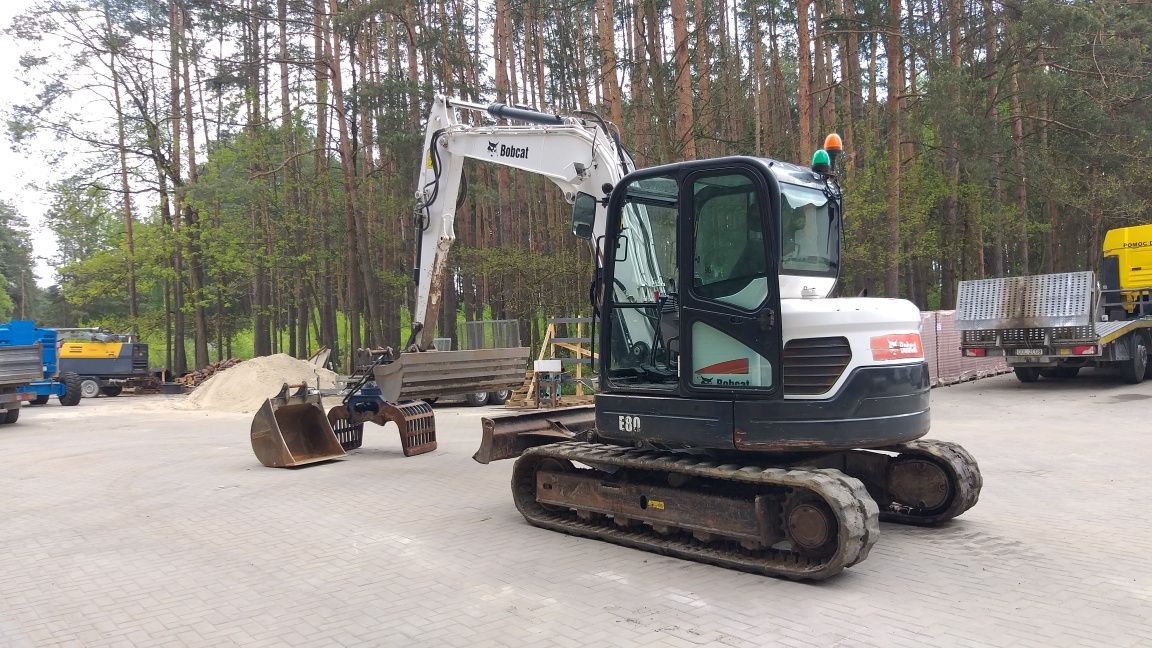 Koparka BOBCAT E80  E85 z 2013 roku bardzo ładny 3łyżki + GRAB chwytak