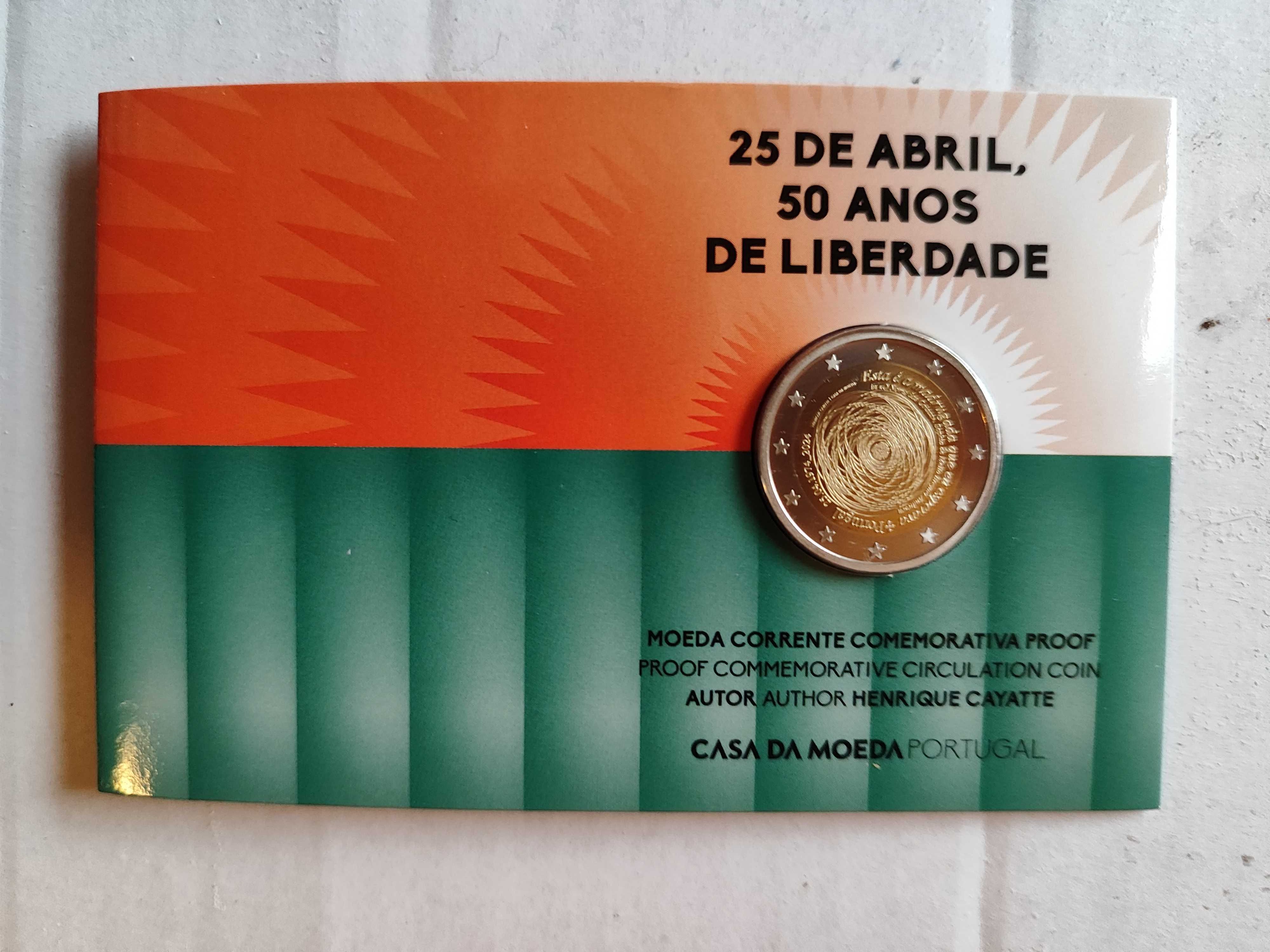 Moeda de 2€ Proof - 50 anos do 25 de Abril