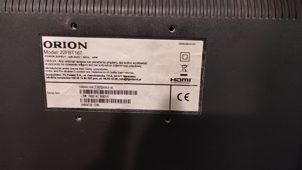 Telewizor Orion 22FBT167 (22cali)
