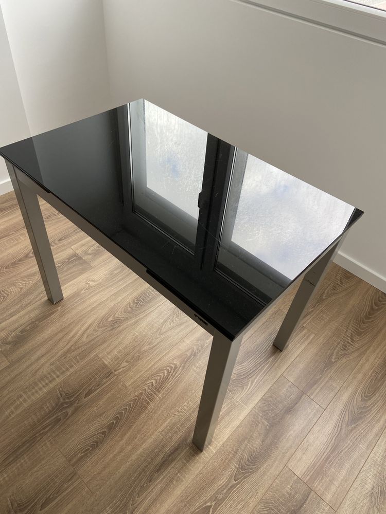 Mesa de Cozinha em Vidro Extensível - Portus (95cm/149cm x 60cm)