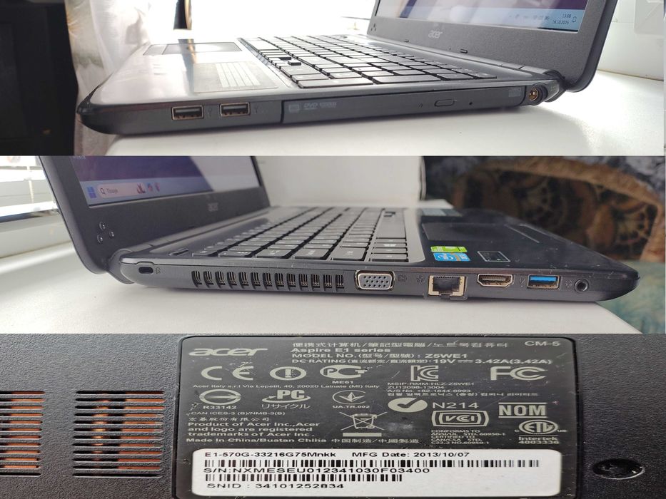 Acer (i3, ram 8, nvidia 2 gb, 60 ssd + 250 hdd, батарея 2 год)