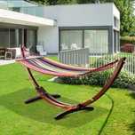 Cama Rede com Suporte de Madeira