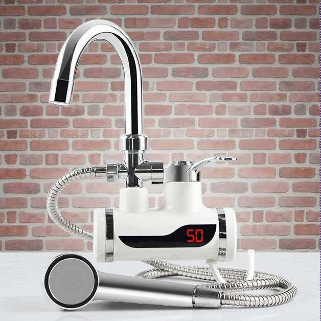 Міні бойлер водонагрівач душ з бічним підключенням