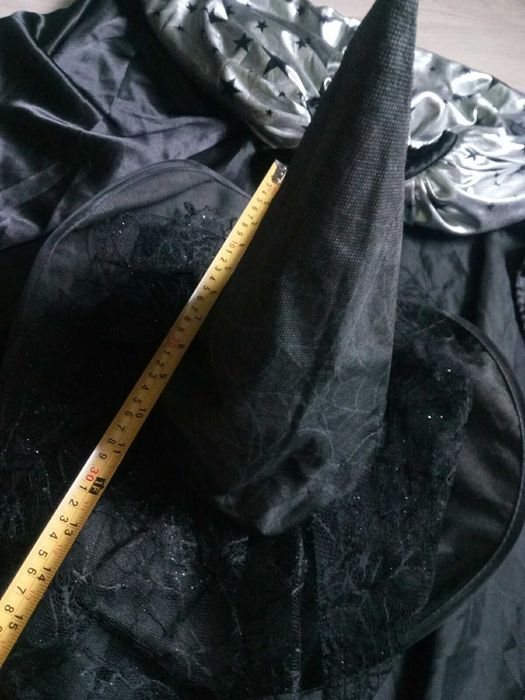 Костюм Феи Колдуньи Ведьмы Бабы Яги Накидка Цилиндр маскарадный плащ