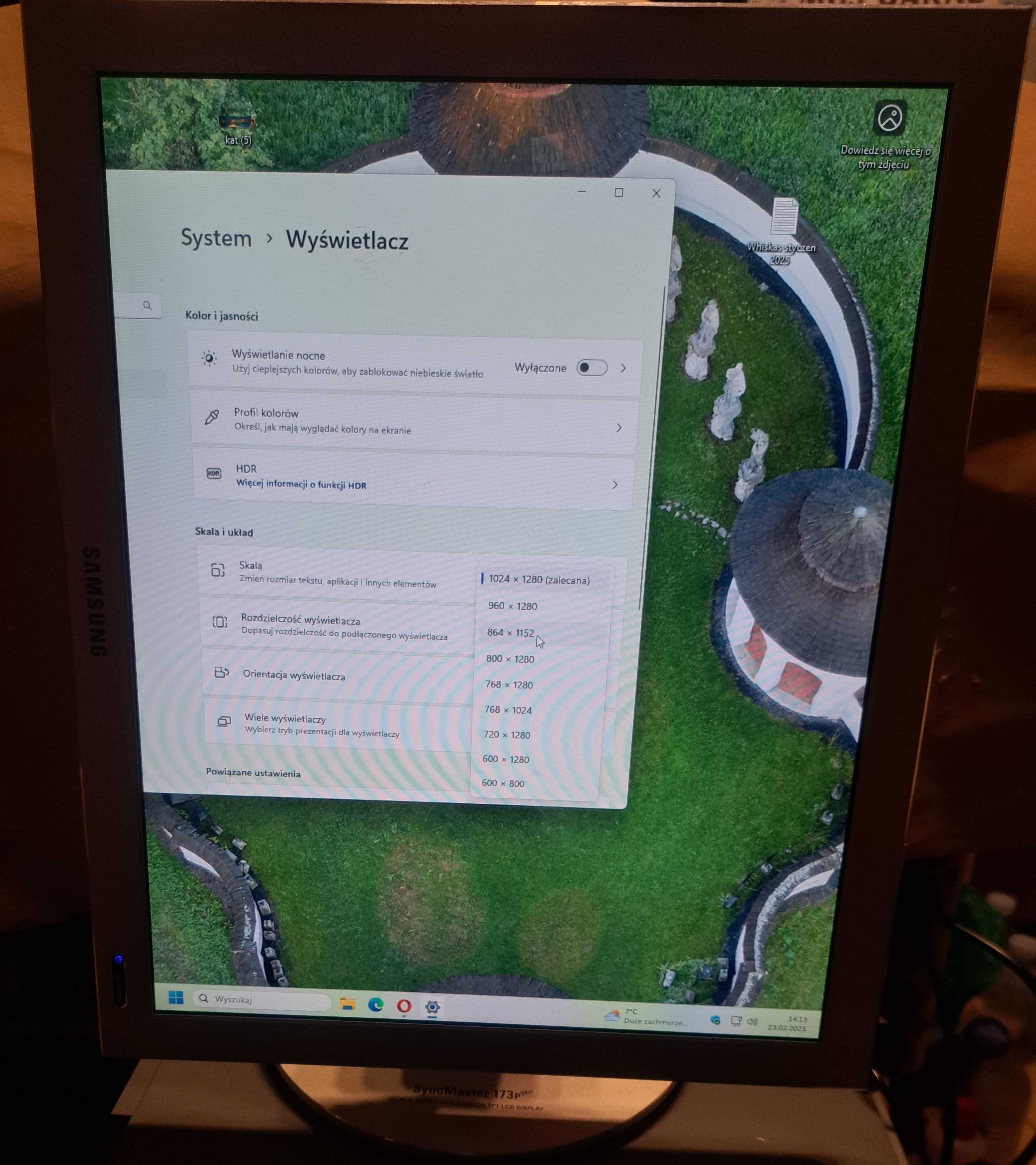 Monitor 17" Samsung VGA DVI pivot