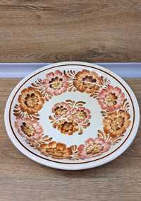 Ceramika Włocławek - 3 duże talerze, ręcznie malowane