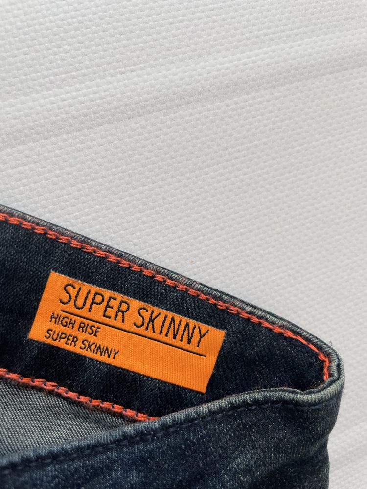 140 Cars Jeans Super Skinny High Rise miękkie jeansy rurki stretch