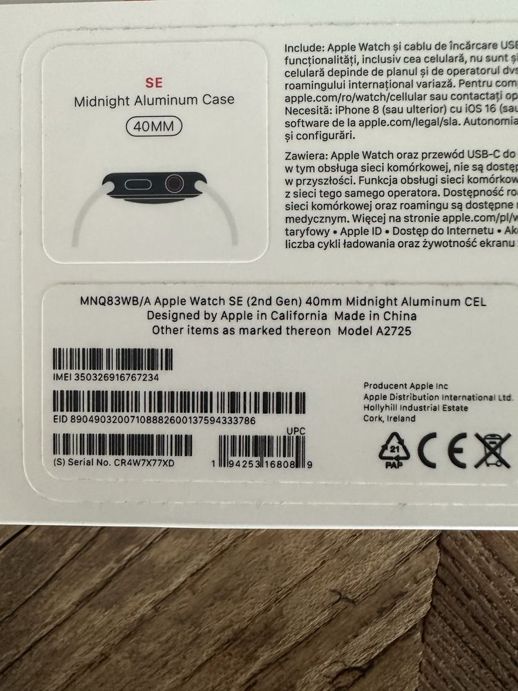 Apple Watch SE 2 40 mm