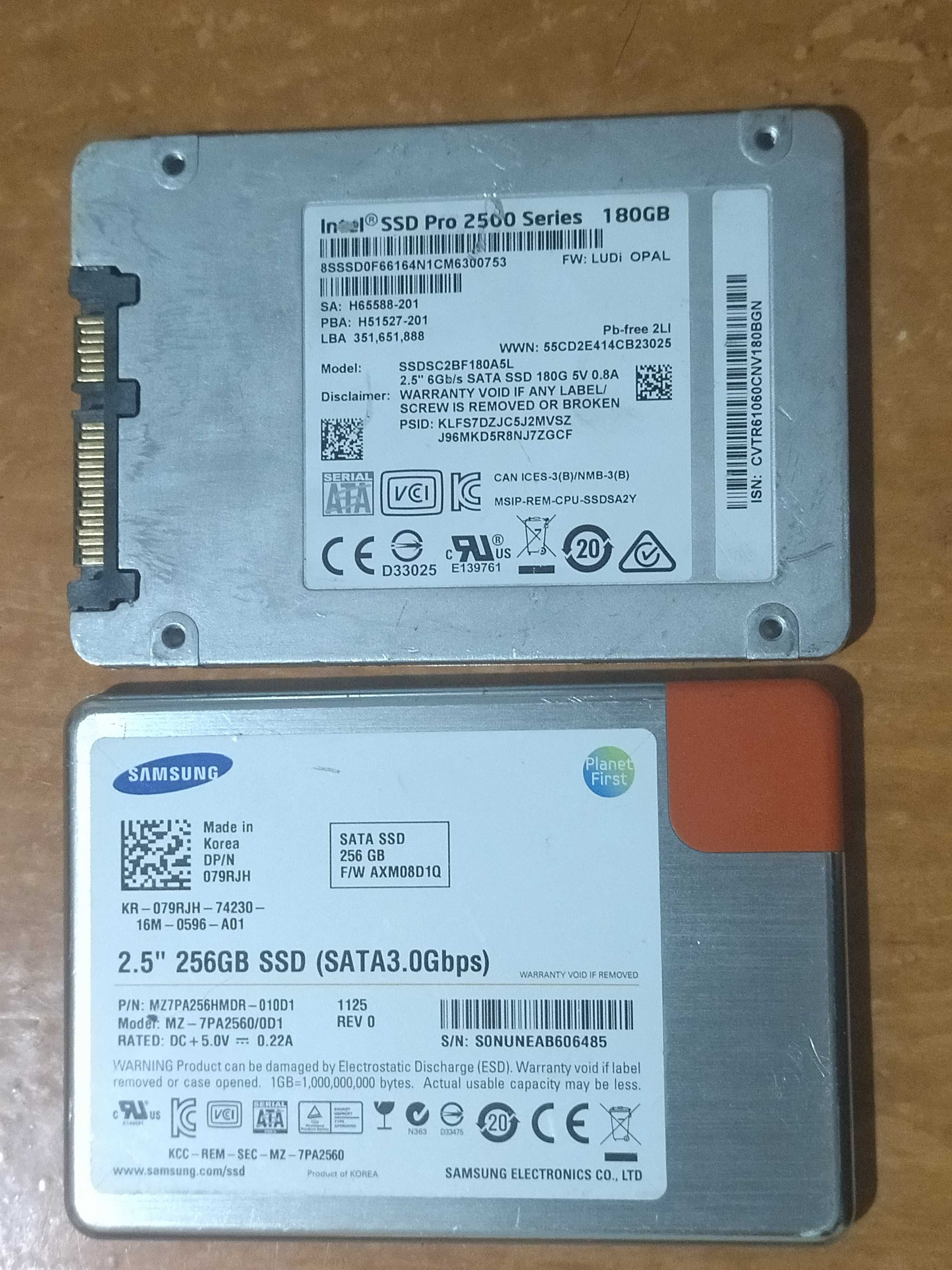 Подержанные SSD (180gb - 256GB)