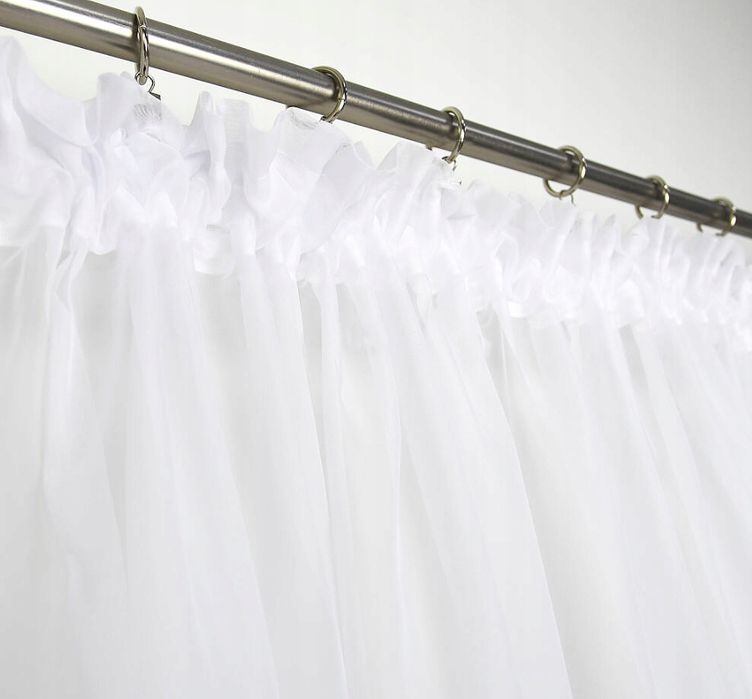 Firanka Woal Śnieżnobiała 150x400 cm z Taśmą