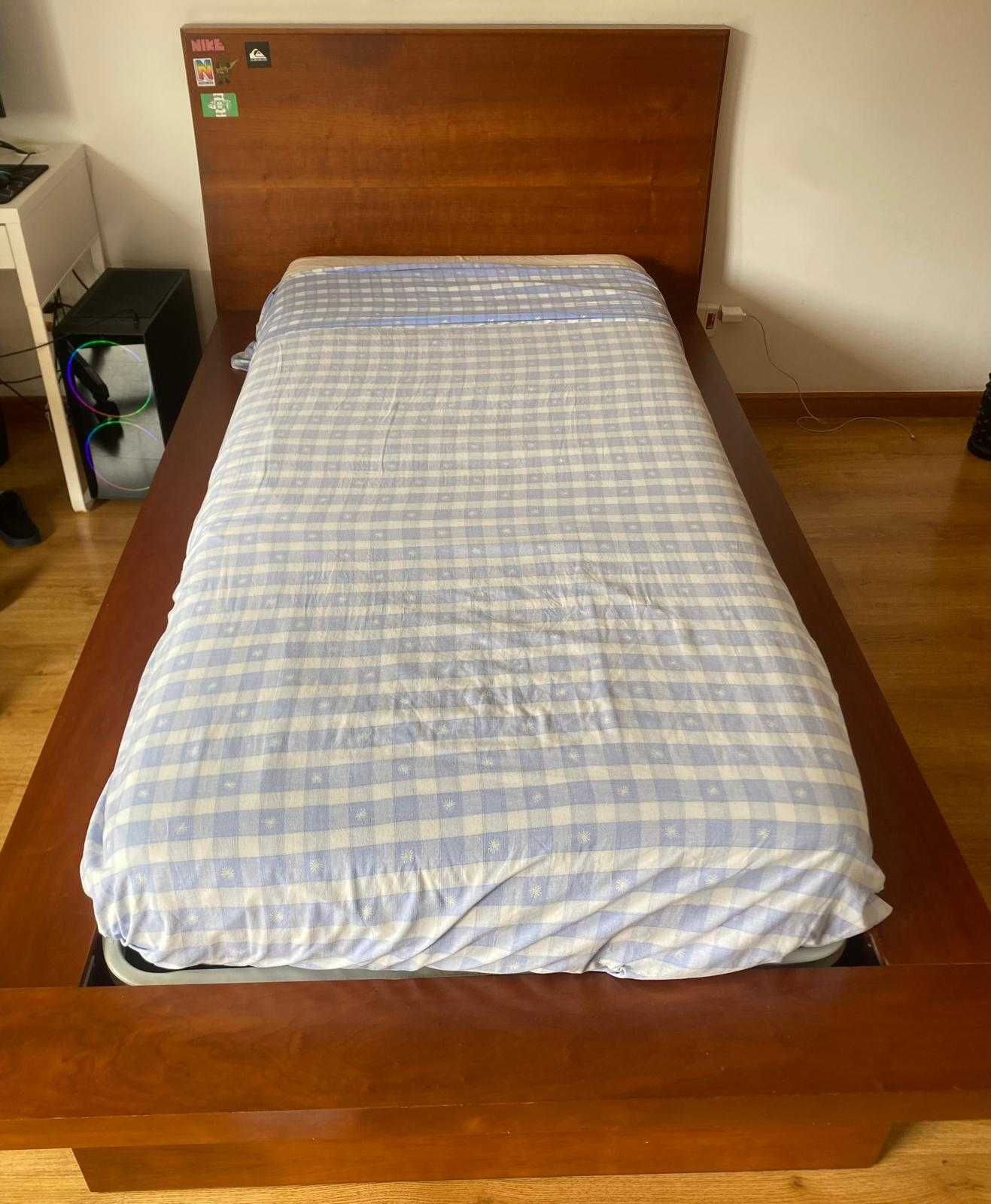 Cama solteiro estrado e 2 colchões INCLUÍDOS