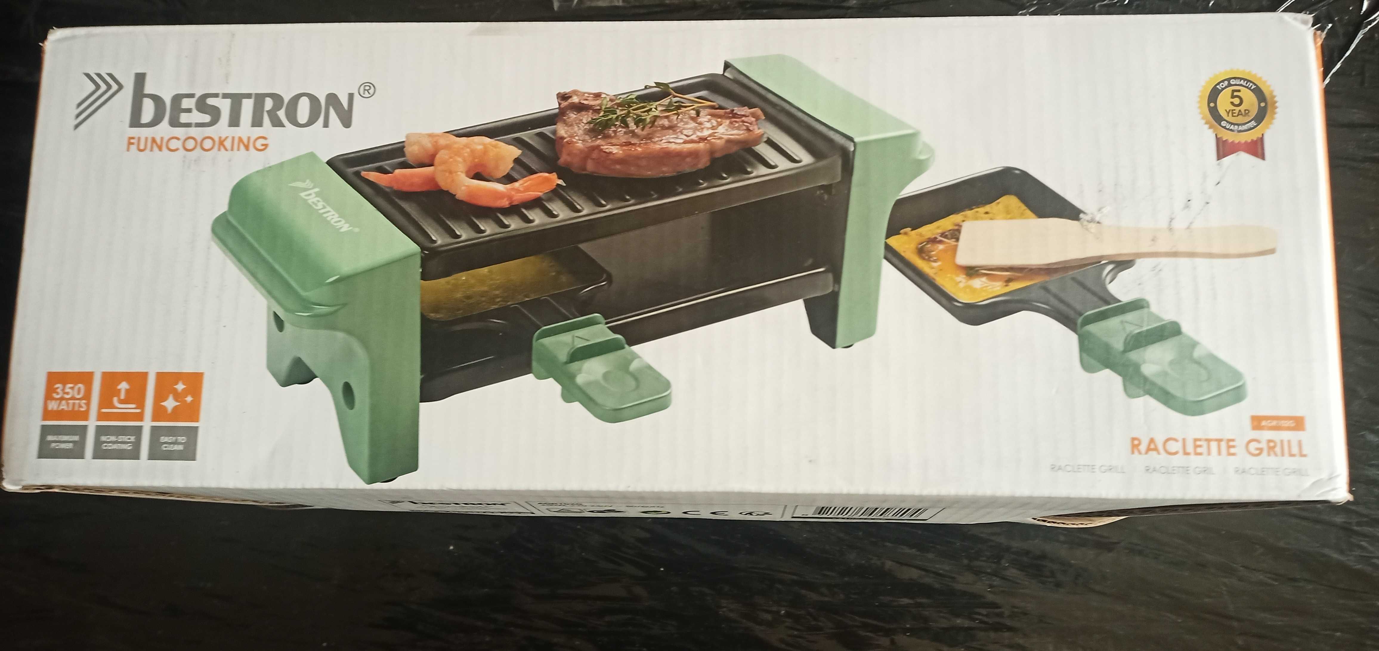 Bestron Grill raclette AGR102G, 350 W, czarno-zielony