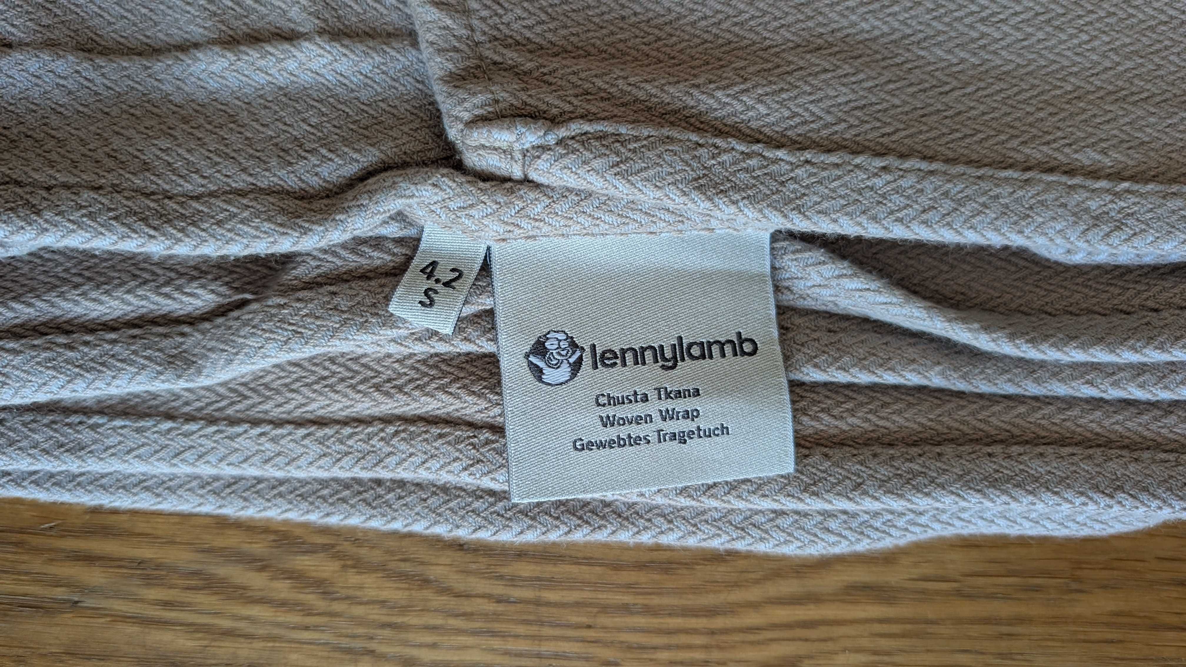 Lenny Lamb chusta tkana 4.2m BABY CAFFE LATTE