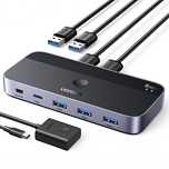 Przełącznik switch Ugreen CM662 USB 3.0 switch 2-in-4 + 2x kabel USB-A