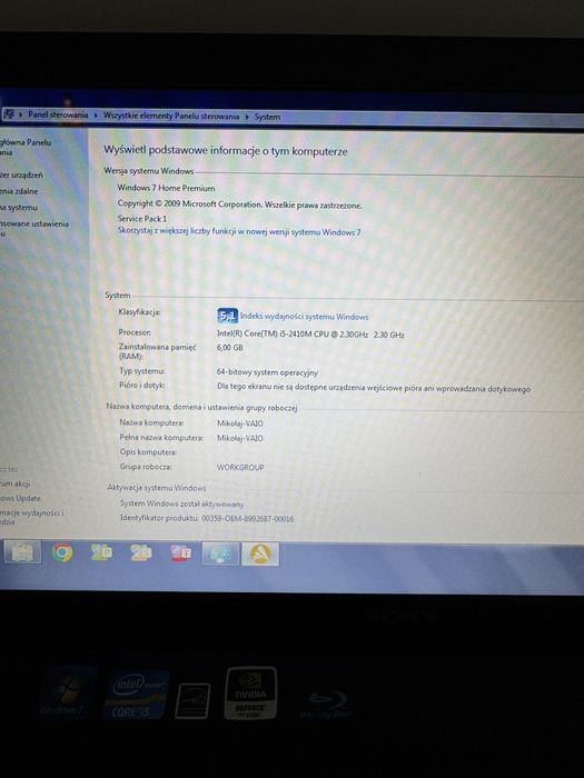 Laptop Sony Vaio PCG-71811M
