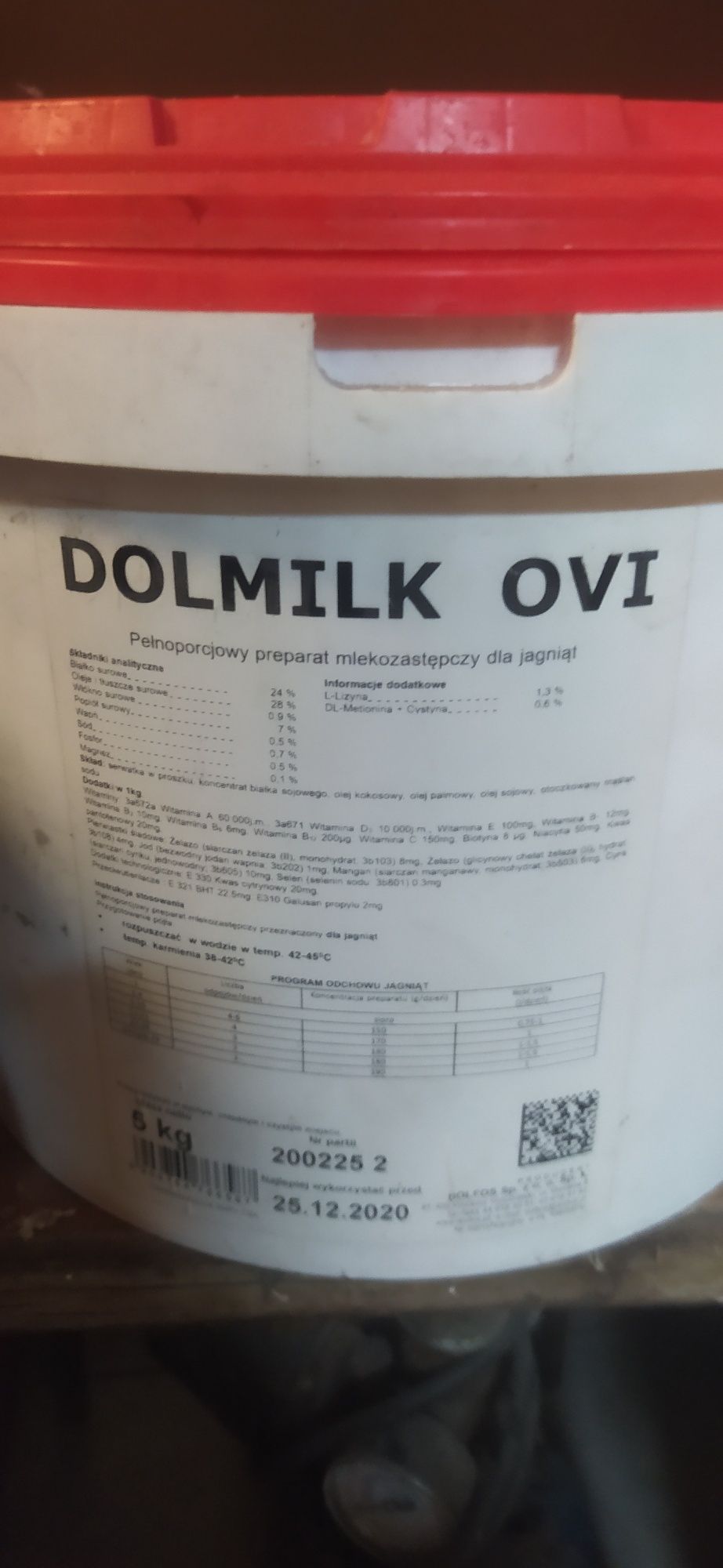 Preparat mlekozastępczy Dolmilk OVI dla jagniąt