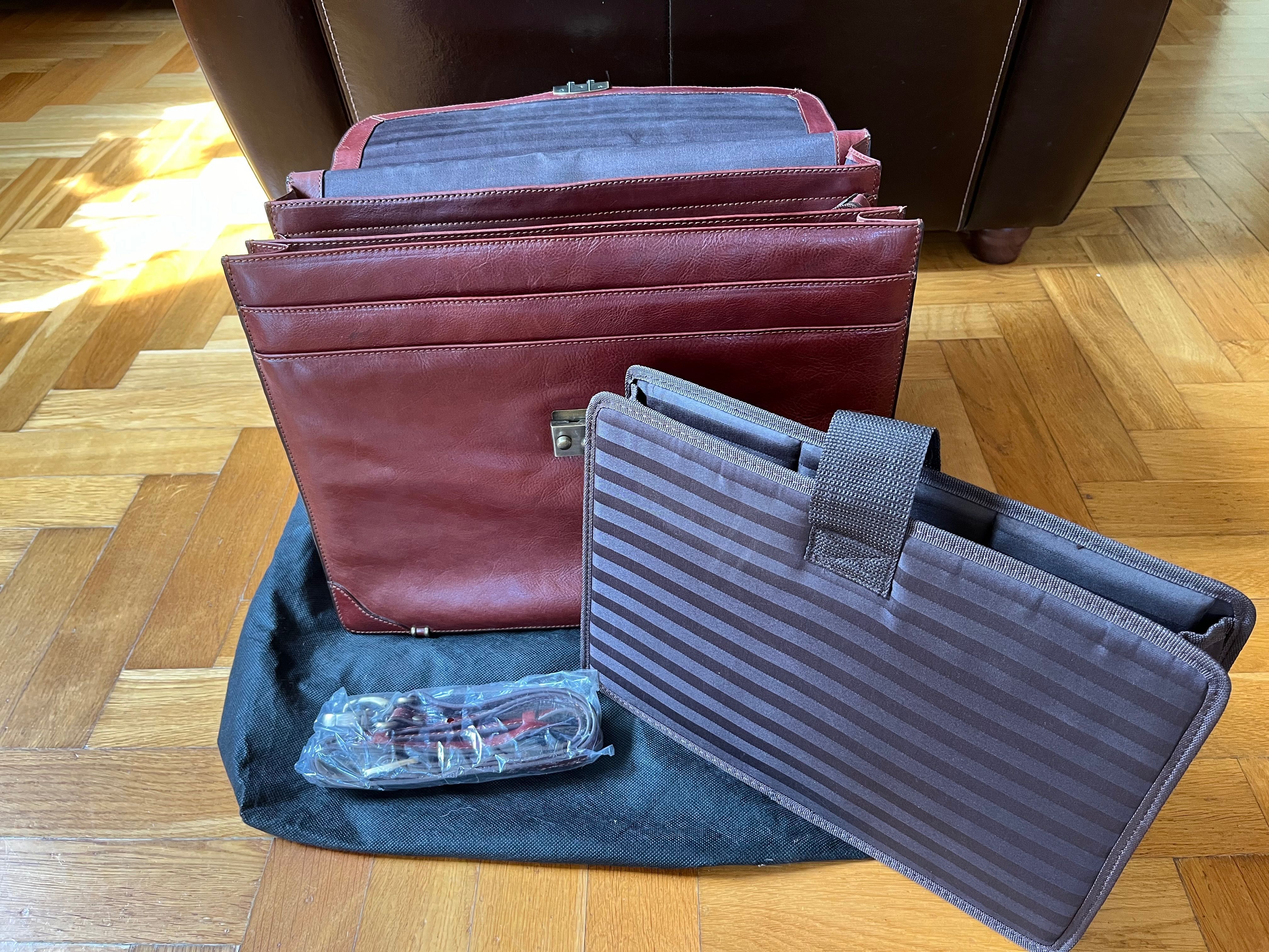 Teczka aktówka skóra brąz Vertica jak nowa duża classic