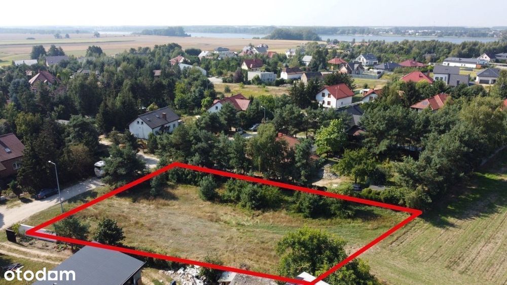 działka budowlana,poza miastem, szeroki front