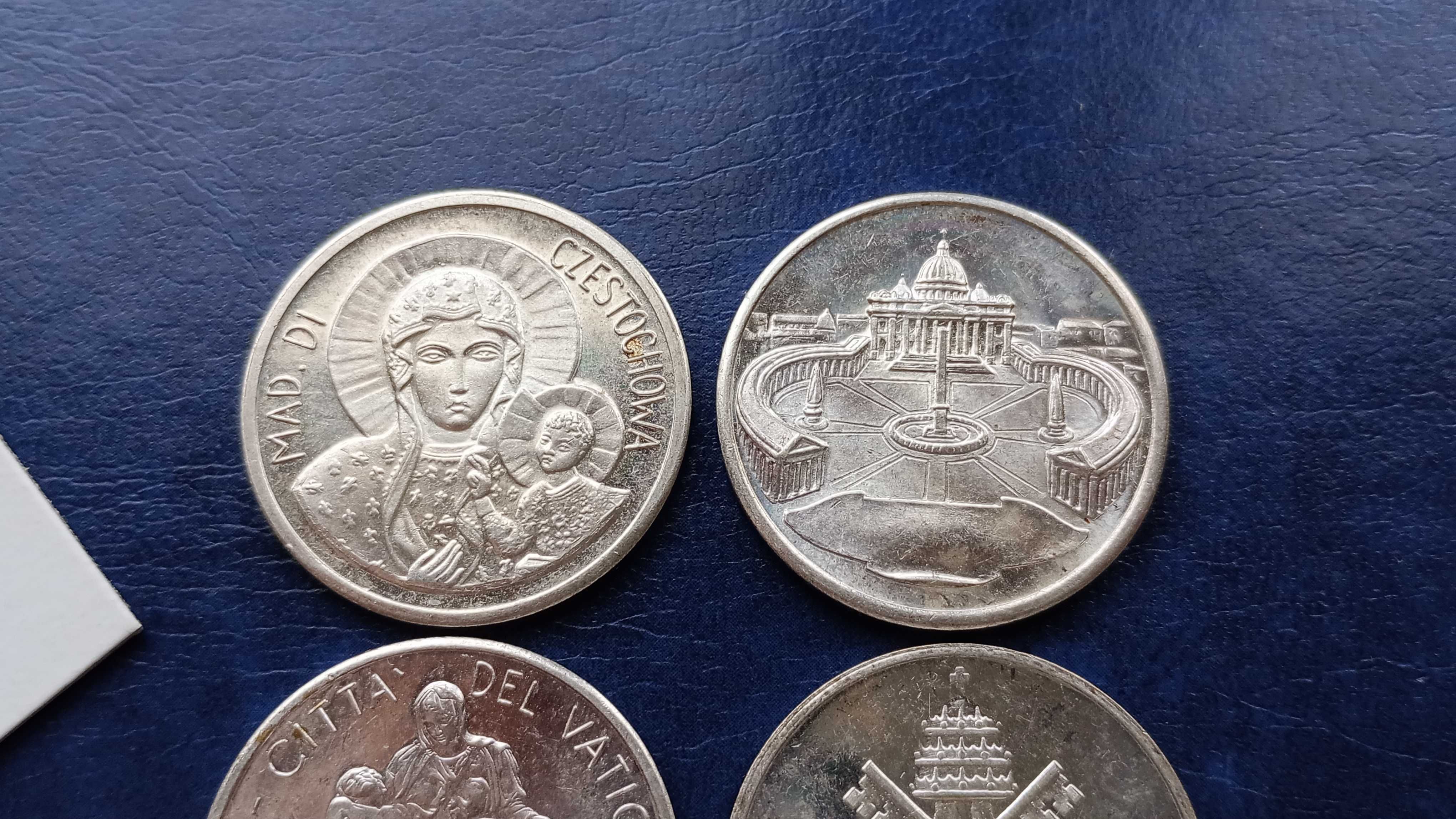 Stare monety Watykan medale Jan Paweł II 4 sztuki każdy inny