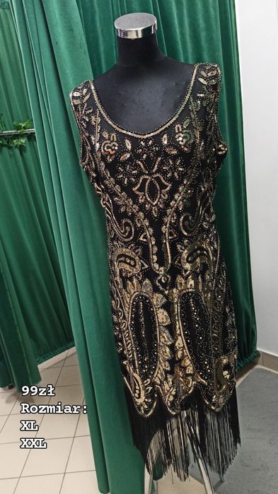 Sukienki cekinowe w stylu lat 20, flapper, retro Wrocław