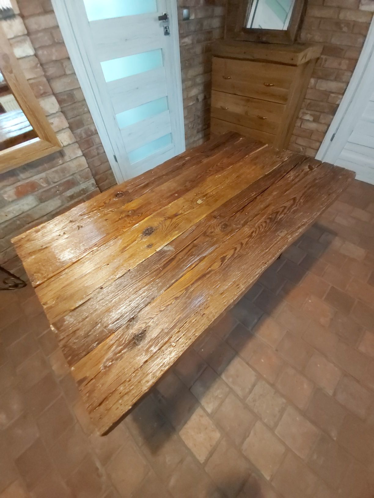stolik kawowy stół stare drewno