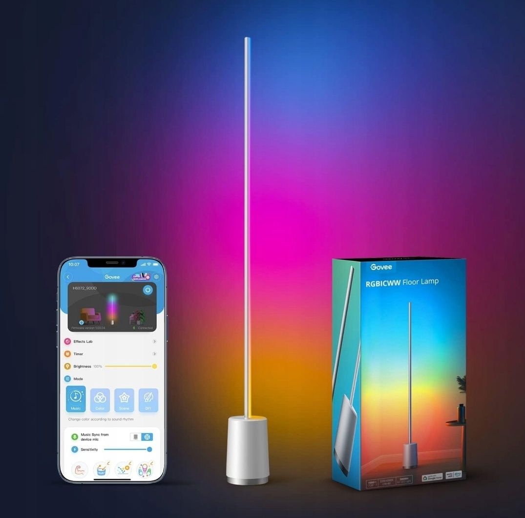 Govee Inteligentna lampa podłogowa WiFi RGBICWW Alexa iAsystent Google