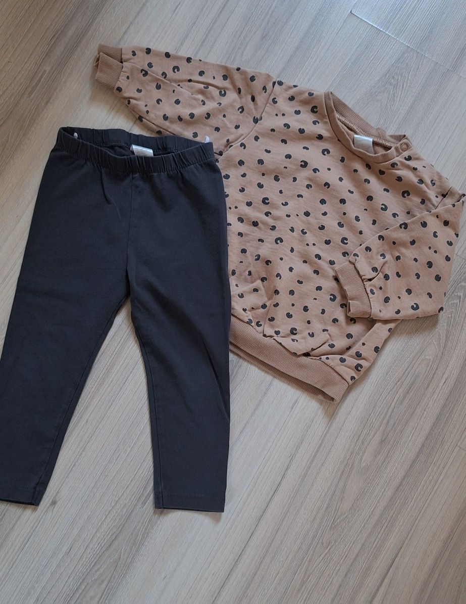 Zestaw bluza dresowa+legginsy H&M r.86