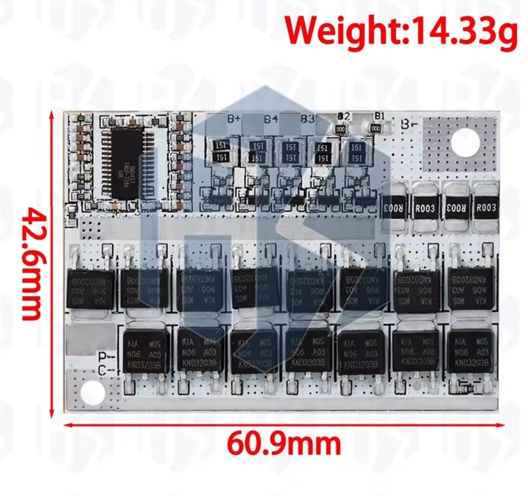 Плата BMS 3S, 4S, 5S li ion