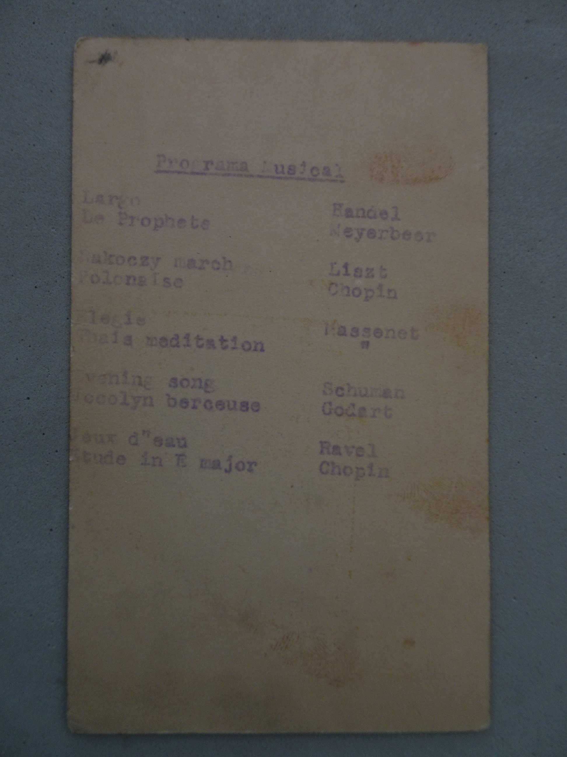 Ementa da Empresa Insulana de Navegação 1952