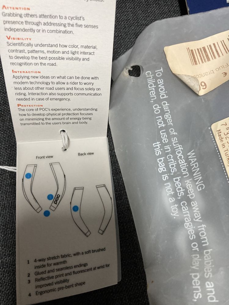 Manguitos POC Avip branco/laranja M