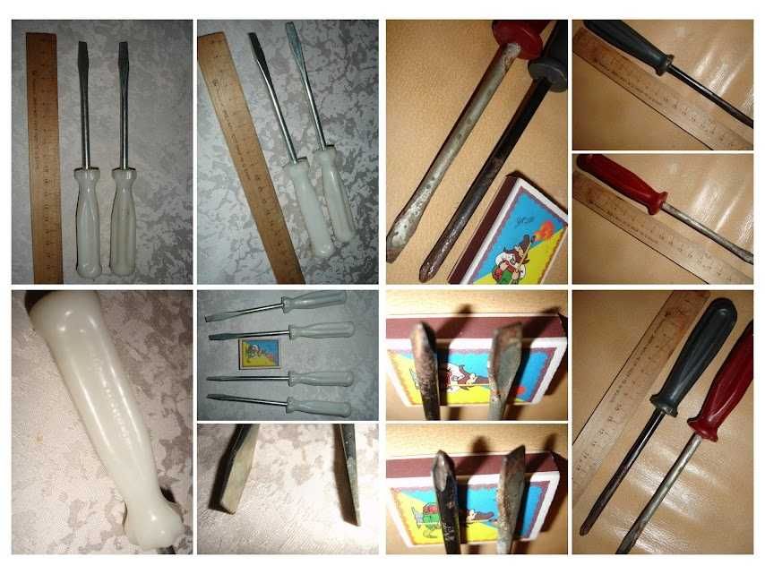 ІНСТРУМЕНТ ручний ретро - ВИКРУТКИ/молотки/ПЛОСКОГУБЦІ/полотна ножівки