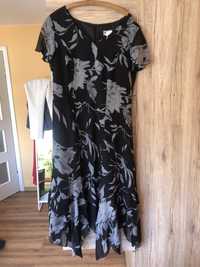 Czarno-siwa sukienka rozmiar 42